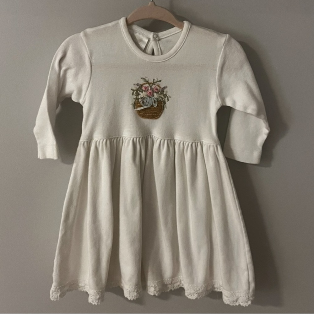 Beautiful basket design baby dress